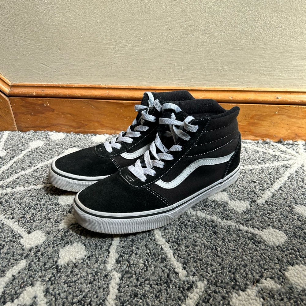 Vans Black and White Classic Trainer High-Top Sneakers